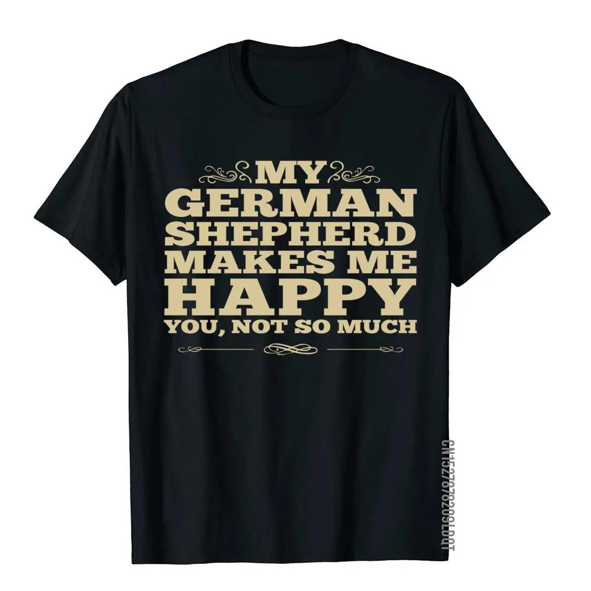 German Shepherd Dog Hoodie-My German Shepherd Makes Me Happy__B5975black