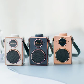 

Portable Bluetooth Speaker Mini Retro Camera Shape Wireless Speaker with Handle