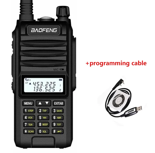 add cable 2 шт. новая охотничья рация 10 км 20 км радио 10 Вт Baofeng vhf uhf walky talky long range ppt dual band cb радио comunicacion - Цвет: add cable
