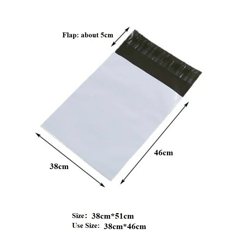 20PcsLot Mailer Postal Waterproof Bag 34cm46cm White Courier Bags Storage Bags Plastic Poly Envelope Mailer Postal Organizer