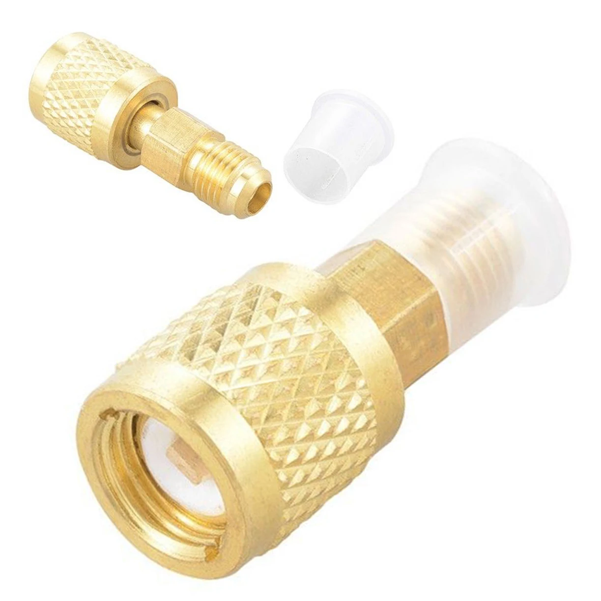 Adattatore R410A In Ottone Per Refrigerante Hvac Mini Split Condizionatori D'Aria 1/4 "Maschio Sae A 5/16" Femmina Sae Pompa Tubo Di Ricarica