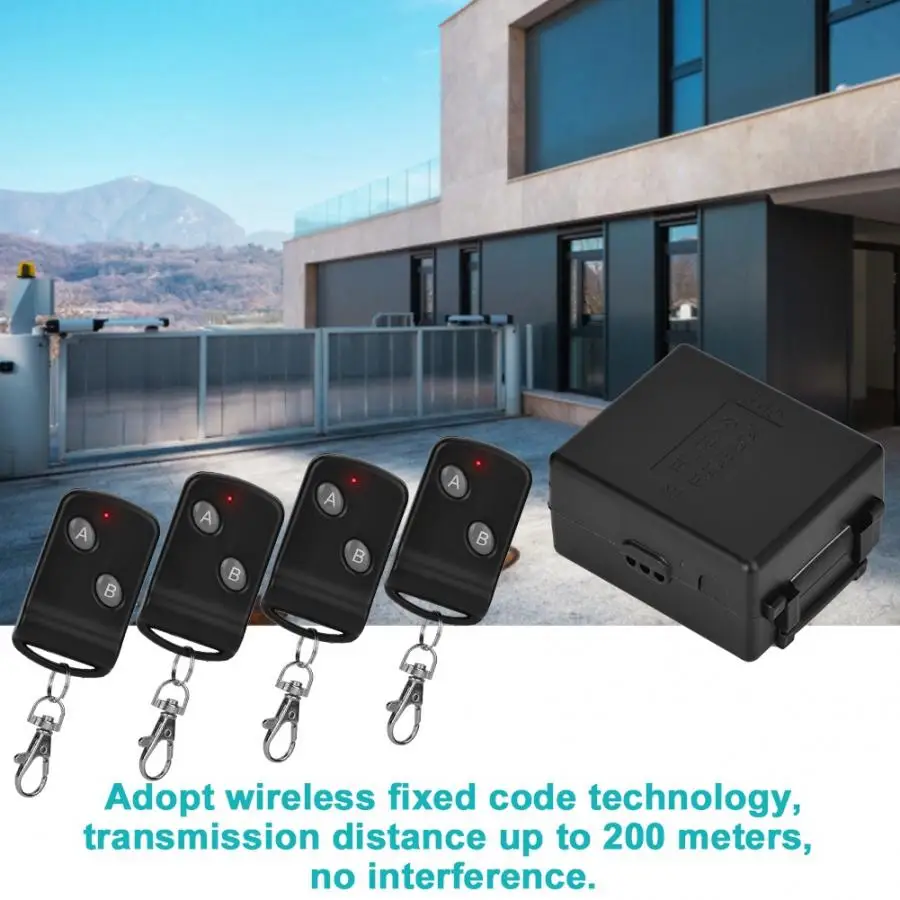 

1 Channel On / OFF 220V Wireless Remote Control Switch Relay System with 4 pcs Remote Control On Sale HOT