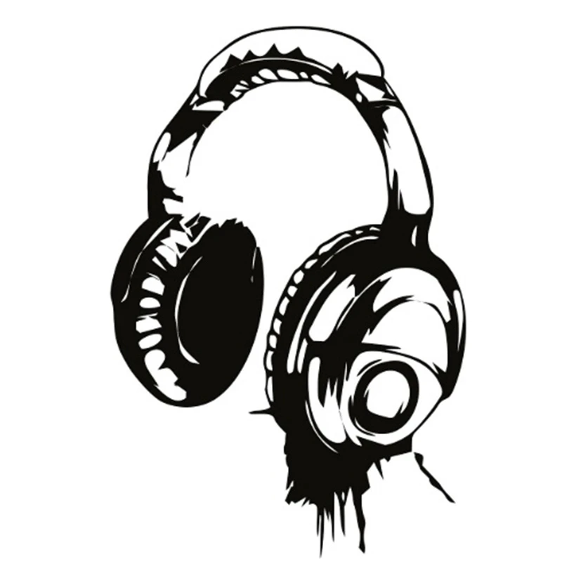 Наушники музыка Dj настенные наклейки художественный дизайн обои декор детская