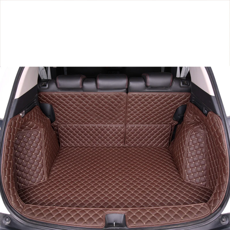 Lsrtw2017 волокна кожи багажник автомобиля коврик для honda hr-v hrv vezel интерьерные аксессуары грузовой задняя крышка - Название цвета: coffee 2