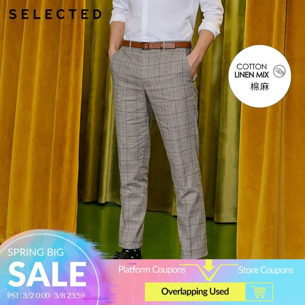 

SELECTED Cotton-blend Grey Slim Fit Suit Pants S|419218514