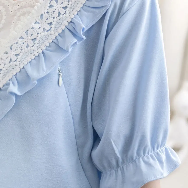 Pregnant woman nightdress summer maternity dress women nursing pyjama dress pregnant Postpartum lactation feeding dress Q1001