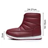 Fashion Men Boots Waterproof Snow Boots Slip On Plush Warm Winter Boots Male Shoes Adult Work Boots Winter Shoes Men Footwear ► Photo 2/6