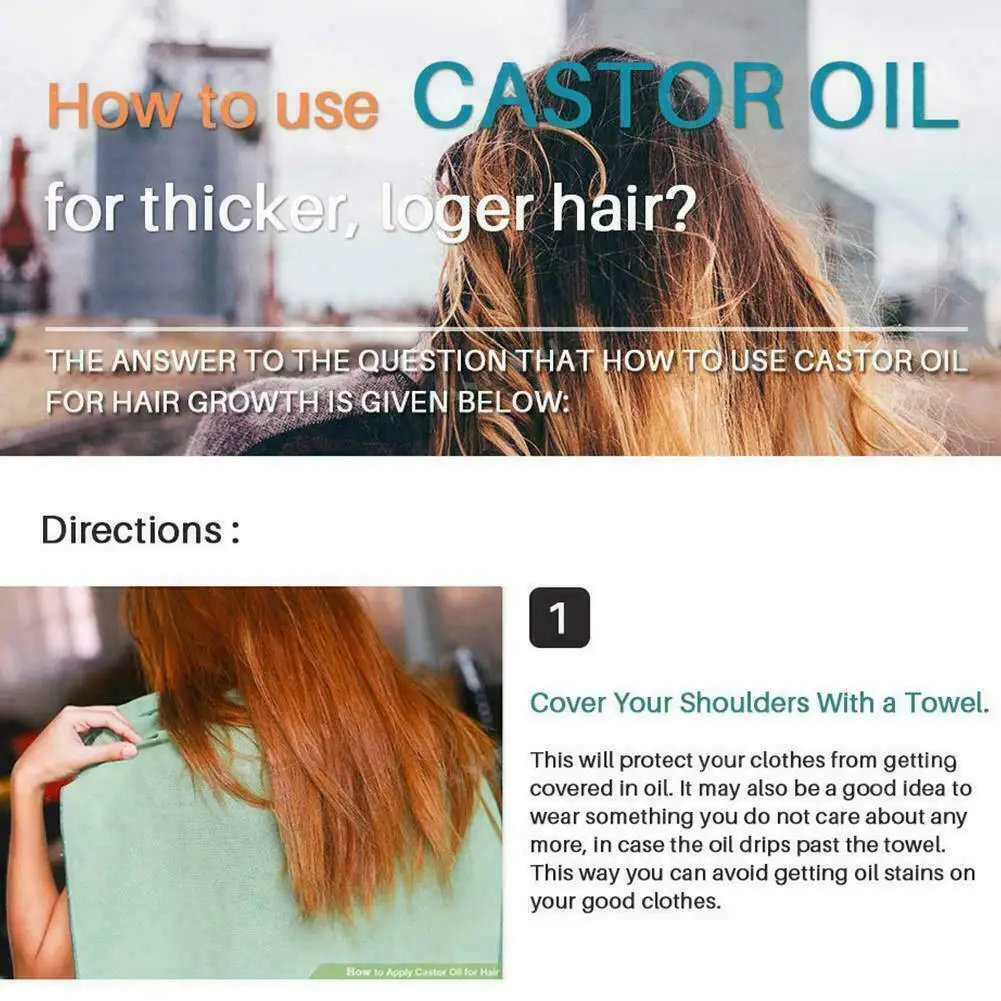 Pure Organic Castor Oil for Hair Growth Body Care Hair Repairing Damaged Hair Growth Treatment Prevent Hair Loss Products