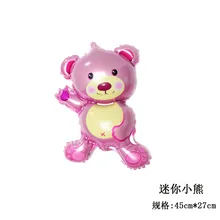 Воздушный шар в виде медведя, мини-алюминиевая пленка, воздушный шар в виде медведя, детская игрушка, декоративная мини-алюминиевая пленка, воздушный шар в виде медведя