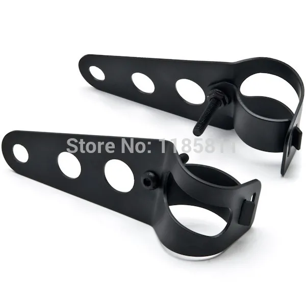 Motorcycle Headlight Mount Brackets Motorbike Fork Ear Style For Harley Custom Cafe Racer Bobber Black | Автомобили и мотоциклы