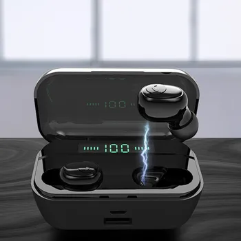

Wireless Headphones 2000mAh Charging Case LED Display Waterproof Headphone With Microphones TWS Wireless Bluetooth 5.0 Earphones