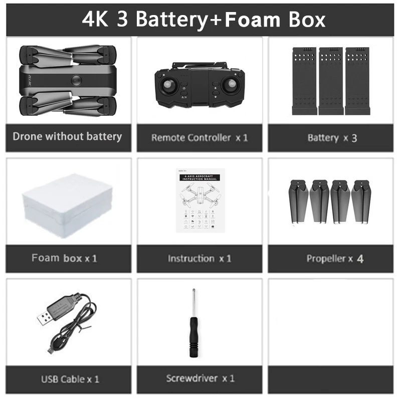 4K 3Battery FB SG706 4K Дрон профессиональный зум управление камера Дрон 1080P Wi-Fi FPV широкоугольная двойная камера RC Квадрокоптер складной Дрон VS E38 - Цвет: 4K 3Battery FB