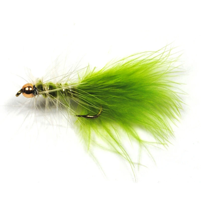 Wifreo 8 шт. #10 латунные золотые бусины головки Chartreuse зеленый Стример Летать для