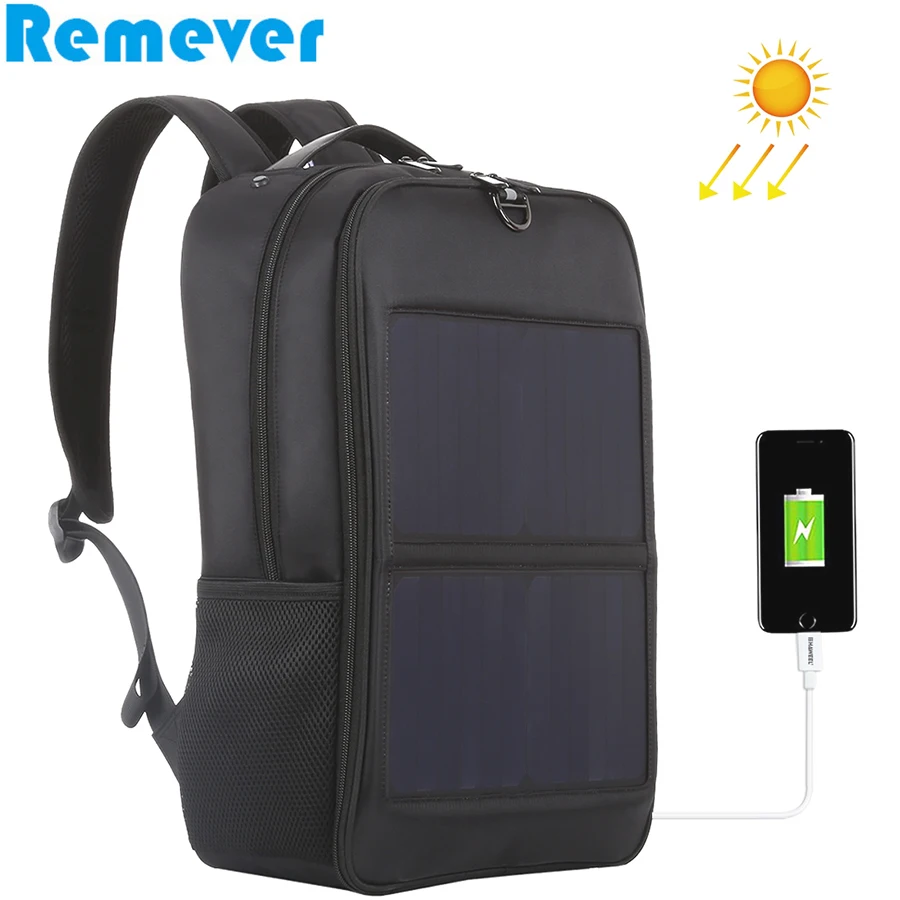 

New Backpack with 14W Solar Panel Power USB Charger for iPhone Xiaomi Samsung Huawei Android Phones Shoulder Bag for Cameras