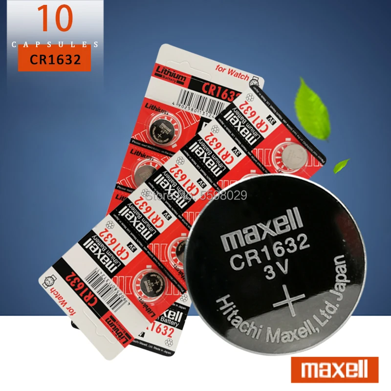CR1632 Кнопка 10 x батареи для монет maxell автомобильный пульт дистанционного