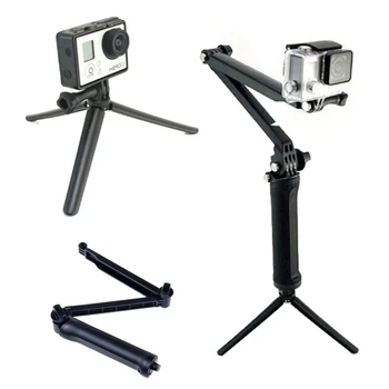 

For Hero 4/3+ 3 SJ4000 SJ5000 Accessories GoPro 3-Way Monopod ArmMount Adjustable stand Bracket Handheld Grip 3 Way Tripods