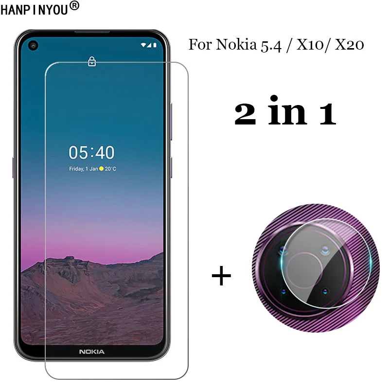 Защитная пленка для объектива камеры Nokia 5 4/X10/X20 2 в 1 | Мобильные телефоны и