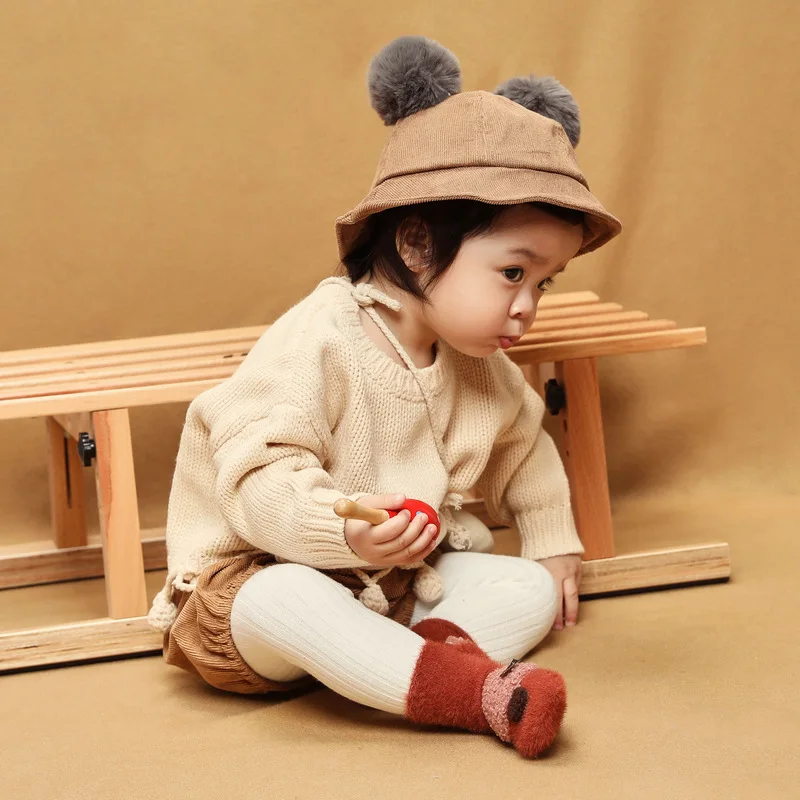 

2020 New Non-shedding Accessories Thickened Plus Velvet Sleep Socks Infants Children Baby Socks Mink Fur Doll Socks