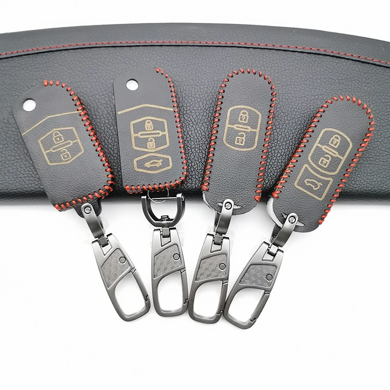 

Newest Leather Car Key Cover For Mazda Atenza Axela 6 CX-5 CX-7 CX7 CX-9/CX9 MX5 2014 2015 2016 2017 2/3 Buttons Protect Shell