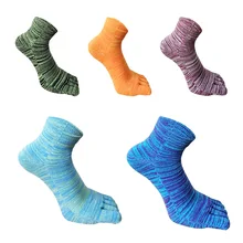 Мужские носки хлопковые Дышащие носки с пальцами для мальчиков однотонные весенние хлопковые модные тренды в стиле ретро