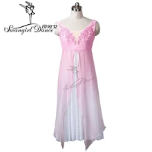 Взрослое Персиковое лисическое балетное платье для девочек, балерина, балетное платье-пачка, женская профессиональная балетная одежда bt9064