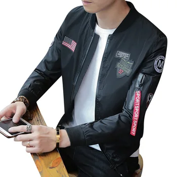 

Autumn Teens Men's Jacket New Cultivate One's Morality Short Paragraph Color Matching Collar jacket Male Baseball Uniform 2020