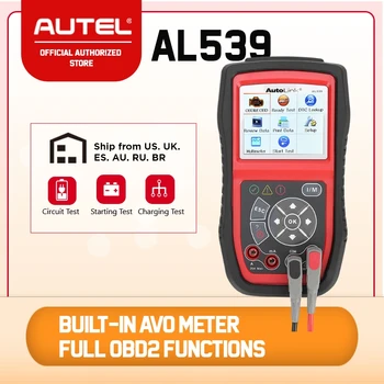 

AUTEL AutoLink AL539 Auto OBD2 Code Reader Professional Car Diagnostic Tool Scanner Car ECU Tester Multi Language for OBDII Cars