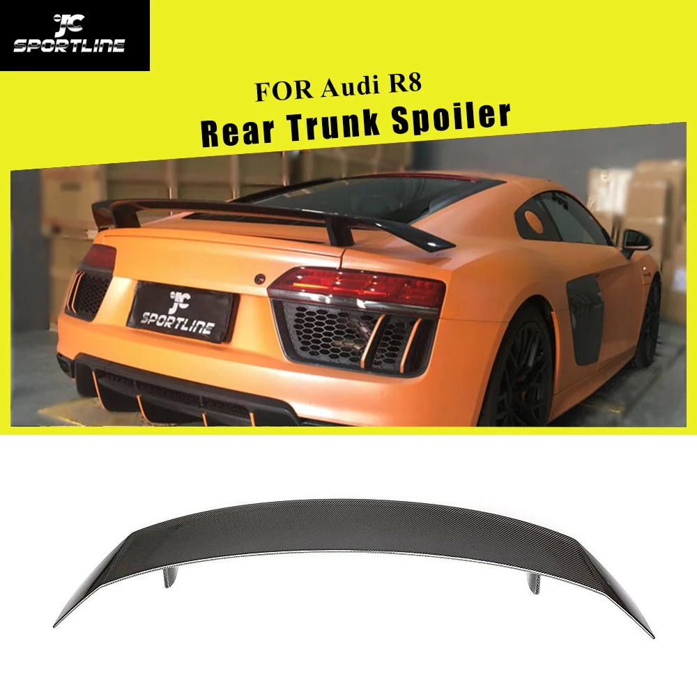 

Carbon Fiber Auto Racing Rear Trunk Spoiler Active Wing Lip for Audi R8 2016 - 2019 Boot Lip Spoiler