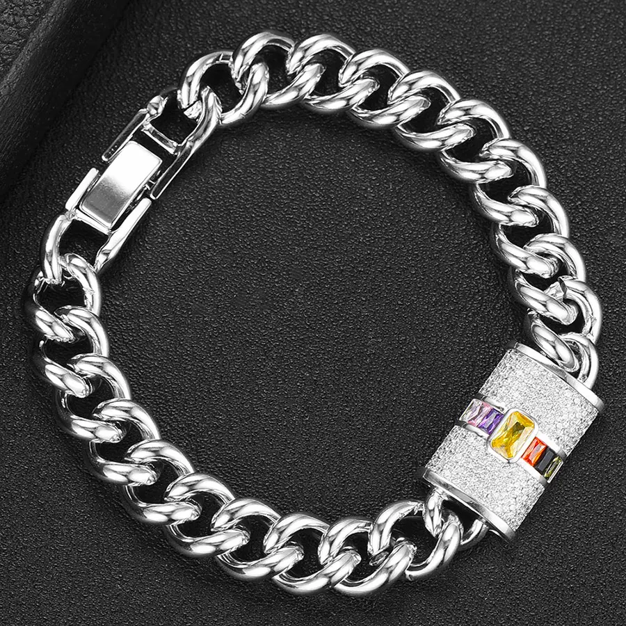 H020B Silver GODKI, роскошный массивный браслет для женщин, Свадебный, полный кубический циркон, Кристалл CZ, Дубай, серебряный браслет, вечерние ювелирные изделия - Окраска металла: H020B Silver