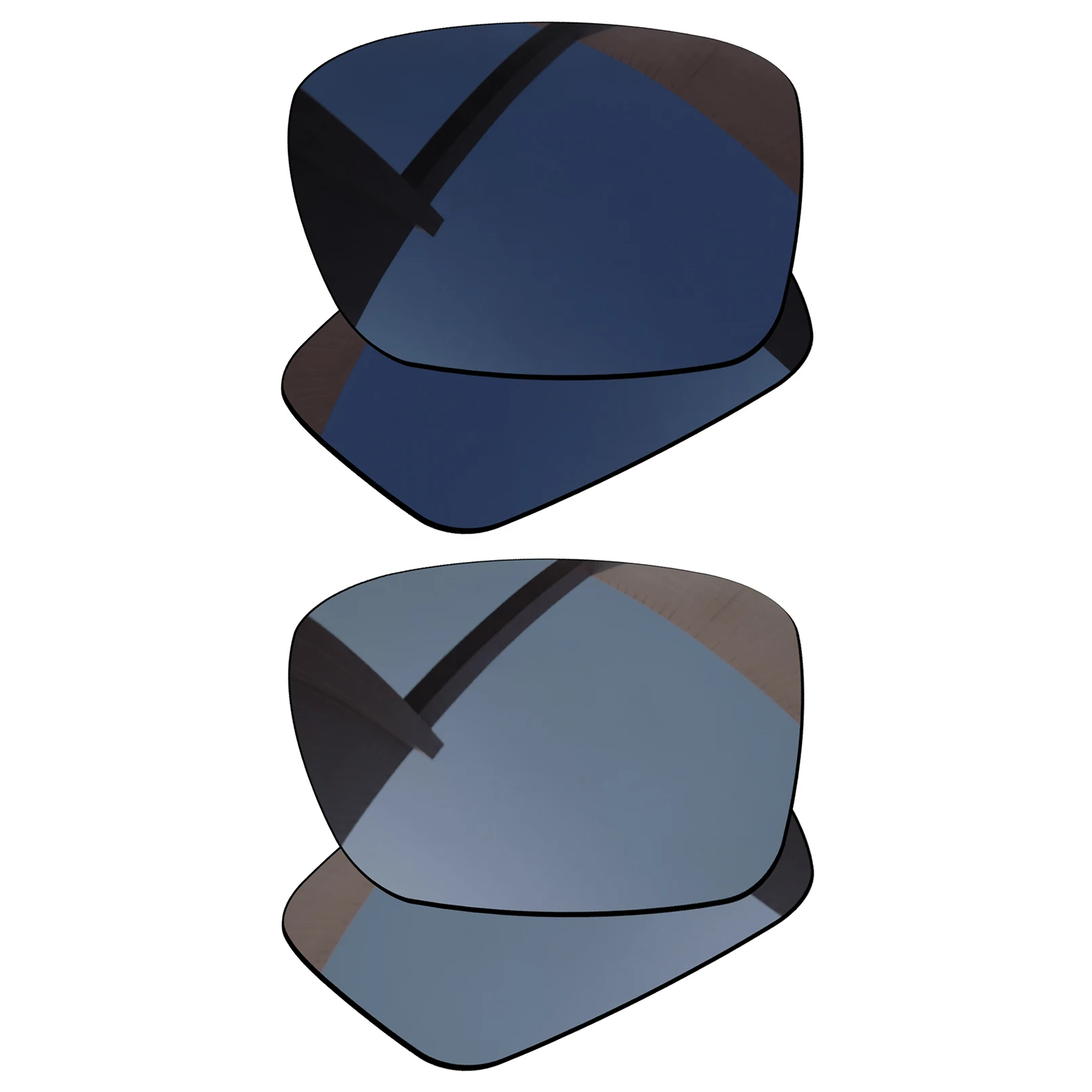 Bsymbo 2 Pairs Pitch Black & Sliver Grey Polarized Replacement Lenses