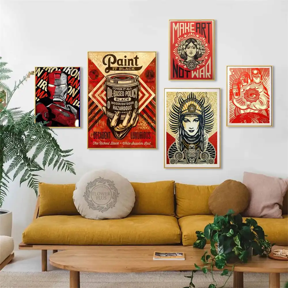 Hacer Arte No Serie Guerra En Venta Cartel Pared Pintura