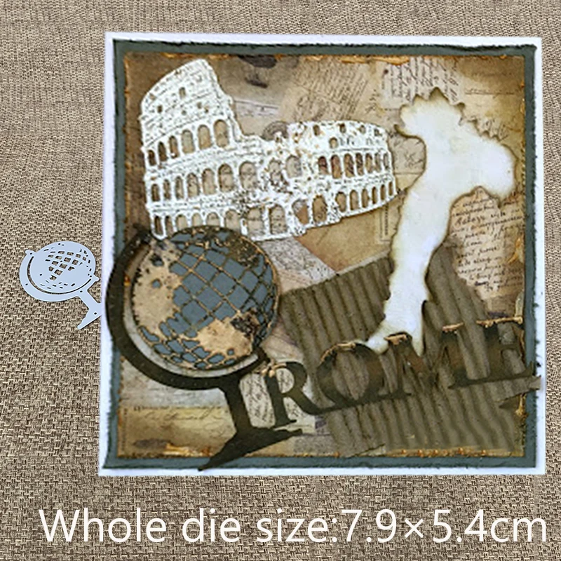 

New Design Craft Metal Cutting Die die cuts world atlas globe decoration scrapbooking Album Paper Card Craft Embossing die cuts