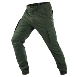 Pantalones tácticos de entrenamiento para hombre, Pantalón elástico de algodón para exteriores, Trekking, Camping, escalada, combate, senderismo, caza