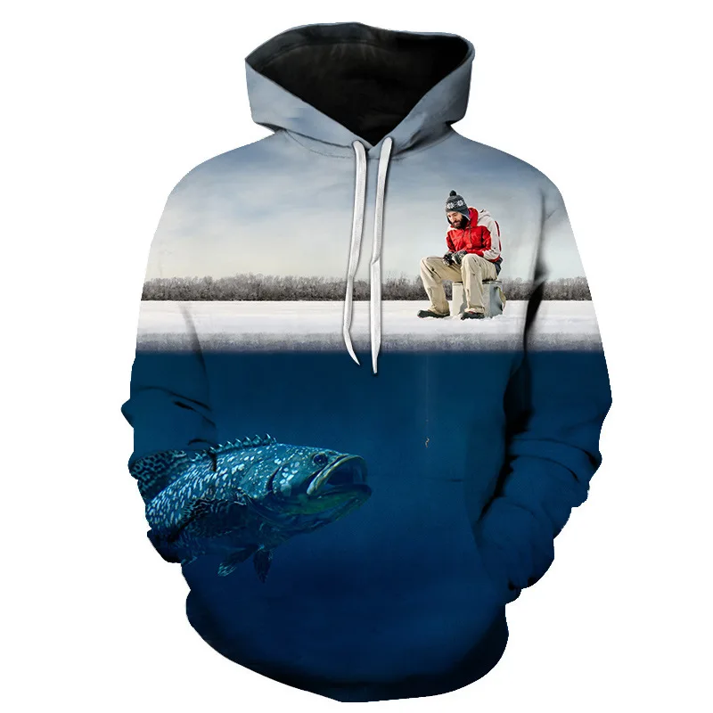 Осенне-зимняя одежда для рыбалки, теплая куртка для отдыха, толстовка с шапкой, спортивный свитер для велоспорта, пальто, одежда для рыбалки