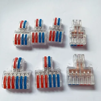

1/3/5pcs/Lot SPL-42/62 Mini Fast Wire Connector Universal Wiring Cable Connector Push-in Conductor Terminal Block transparent