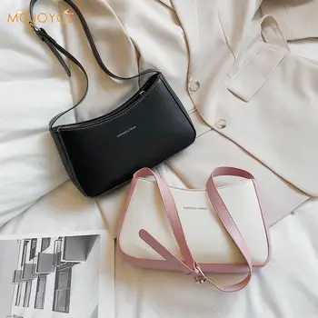 

Casual Women PU Leather Handbags Portable Hit Color Travel Shoulder Totes Bag Youth Ladies Simple Versatile Bag