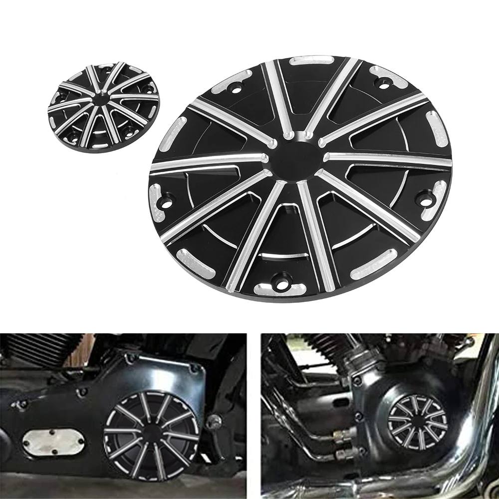 2pcs Motorcycle Derby Timing Timer Cover For Harley Touring Road King