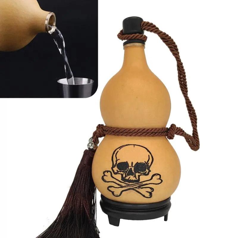 

Natural Dried Gourd Water Bottle Home Decor Sprecial Christmas Gifts Lid Hollow Calabash Table Decor Birthday Gift Chinese Desk