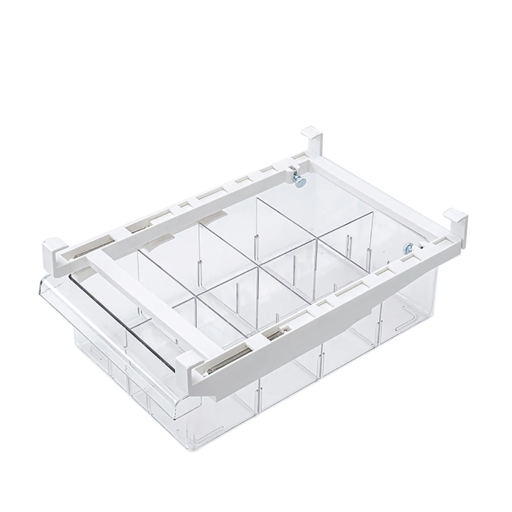 

1/4/8 Compartment PET Refrigerator Drawer Organizer Bin Transparent Fridge Storage Bin Containers For Pantry Freezer New