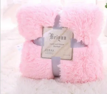 

Ultra Plush Decorative Throw Blanket Shaggy Faux Fur Microfibe Soft White Wine Red Tea Rose Pink Blue Grey Purple