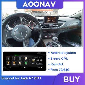 شراء سيارة HD شاشة تعمل باللمس لتحديد المواقع والملاحة 10 بوصة مشغل فيديو الوسائط المتعددة لأودي A7 2011 رئيس وحدة سيارة راديو تلقائي لاعب الحنفية مسج...