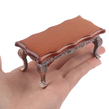 

Hot sale 1/12 Dollhouse Miniature Mini Wooden Coffee Table Simulation Table Furniture Toy