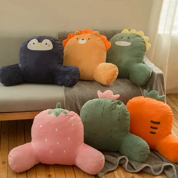 

Comfort Cushion Blanket Support Waist Cartoon Dinosaur Strawberry Bedroom Cushion Living Room Sofa Chair Cushion Home Decoration