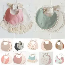 PUDCOCO 1 шт., для маленьких девочек и мальчиков, водонепроницаемое полотенце, для малышей, для ужина, для кормления, однослойные/двухслойные, милые нагрудники