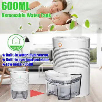 

600ML Air Dehumidifier Electric Portable Mini Dehumidifier Home Use Air Dryer Moisture Absorbing for Wardrobe Basement