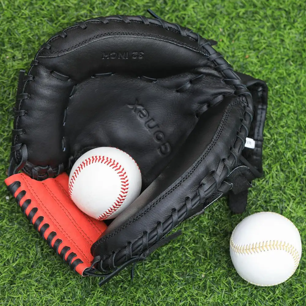 Gonex Бейсбол перчатка кетчера кожаный Софтбол, девушки Бейсбол перчатка кетчера правой рукой пледы 32 дюймов с сумкой