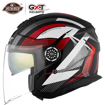 

GXT Motorcycle Helmet Summer Half Face Moto Helmet Dual Lens Moto Casco Capacetes Motorbike Riding Helmet