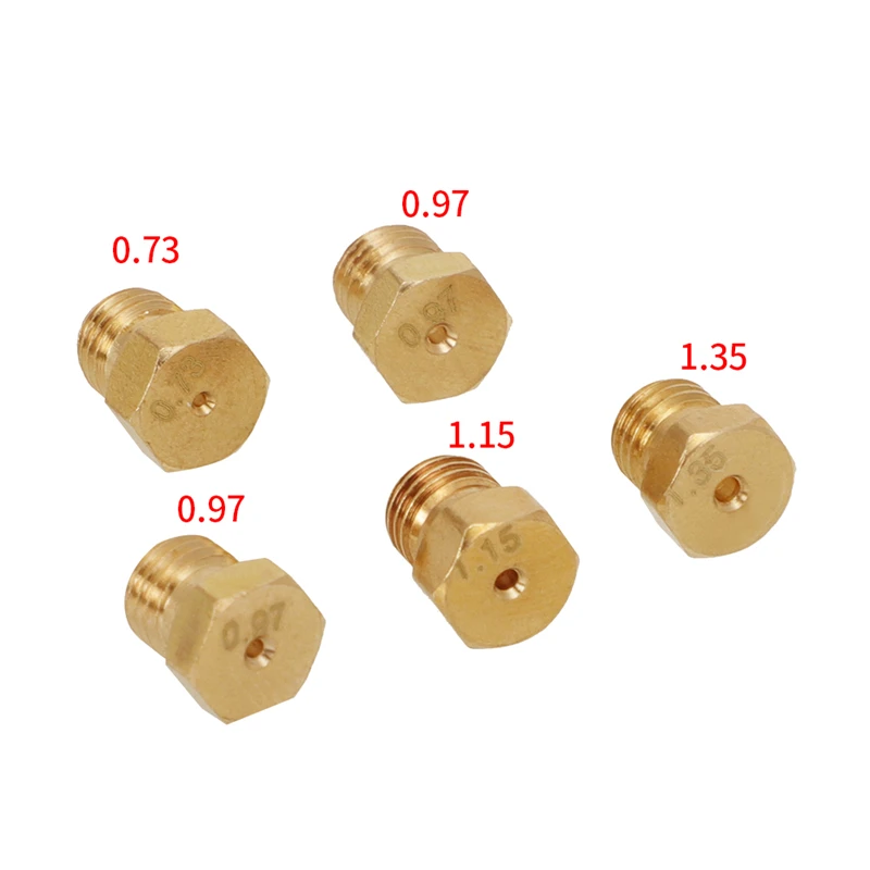 5PC M6*0.75 LPG To Natural Gas Cooker Gas Hob Conversion Jet burner Hobs Cooking Stove Jet Size 73 97 97 115 135 gas jet conversion kit