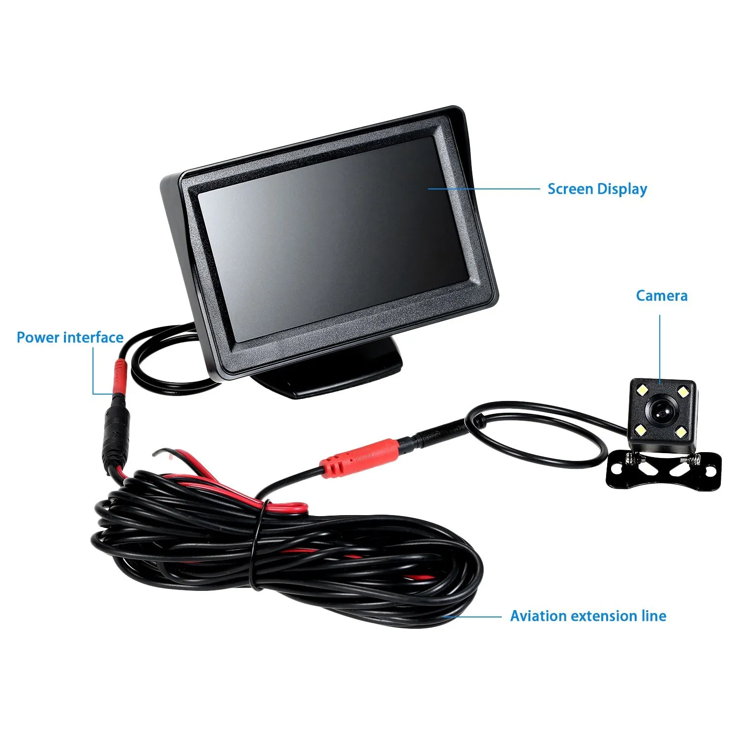 HD Inch TFT LCD Car Monitor With Vehicle Rear View Reverse Backup