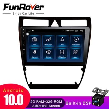 

FUNROVER Car Radio Multimedia Video Player Navigation GPS Android10.0 For Audi A6 S6 RS6 Allroad car dvd stereo player head unit